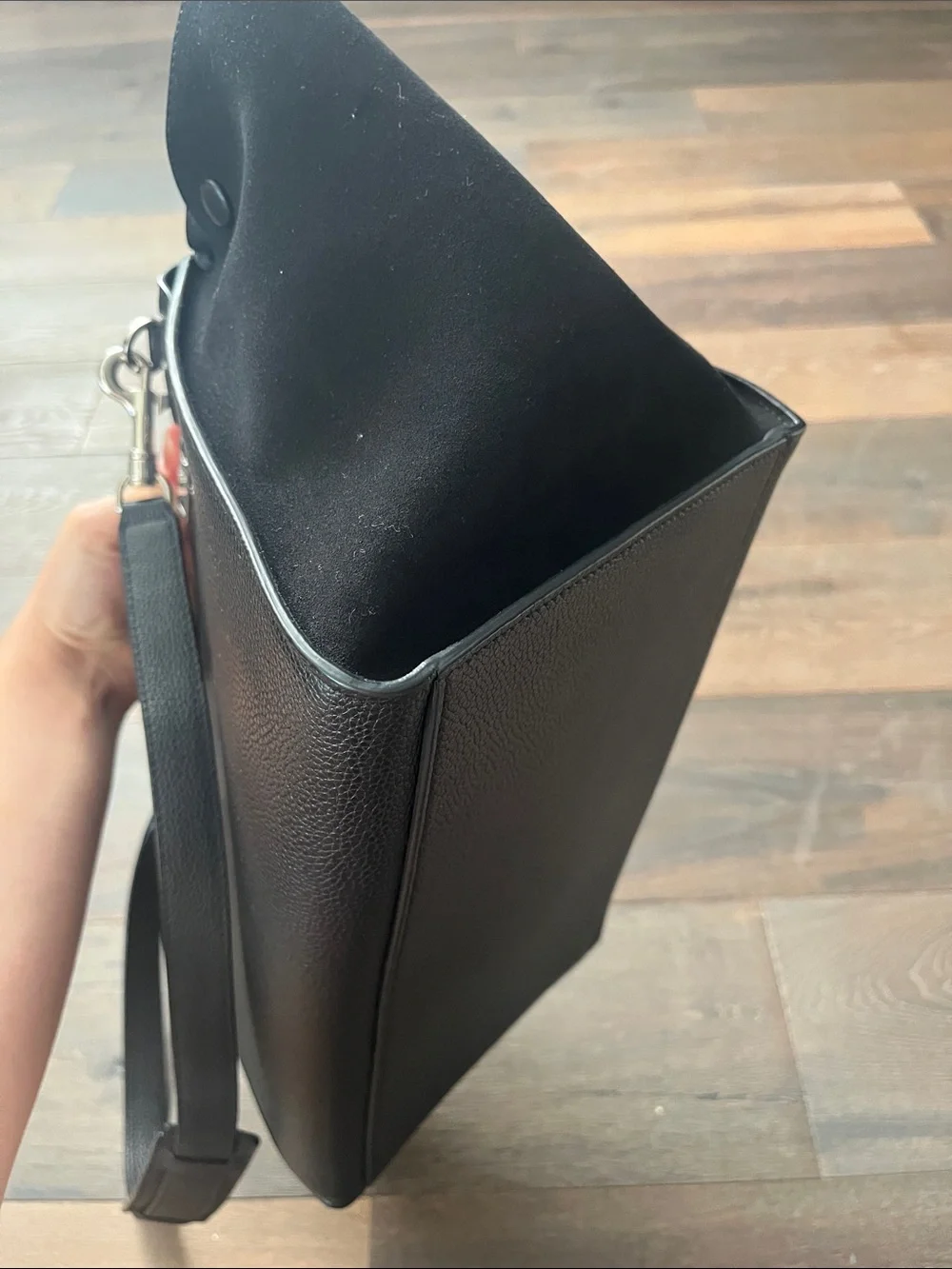 Celine Black Top-Handle Winged Satchel